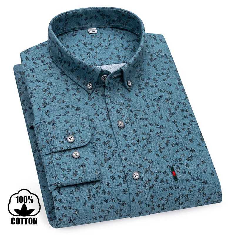 Fashion korean100cotton casual longsleeve shirts for men slim fit plain tops print designer vintage elegant clothes streetwear X250903