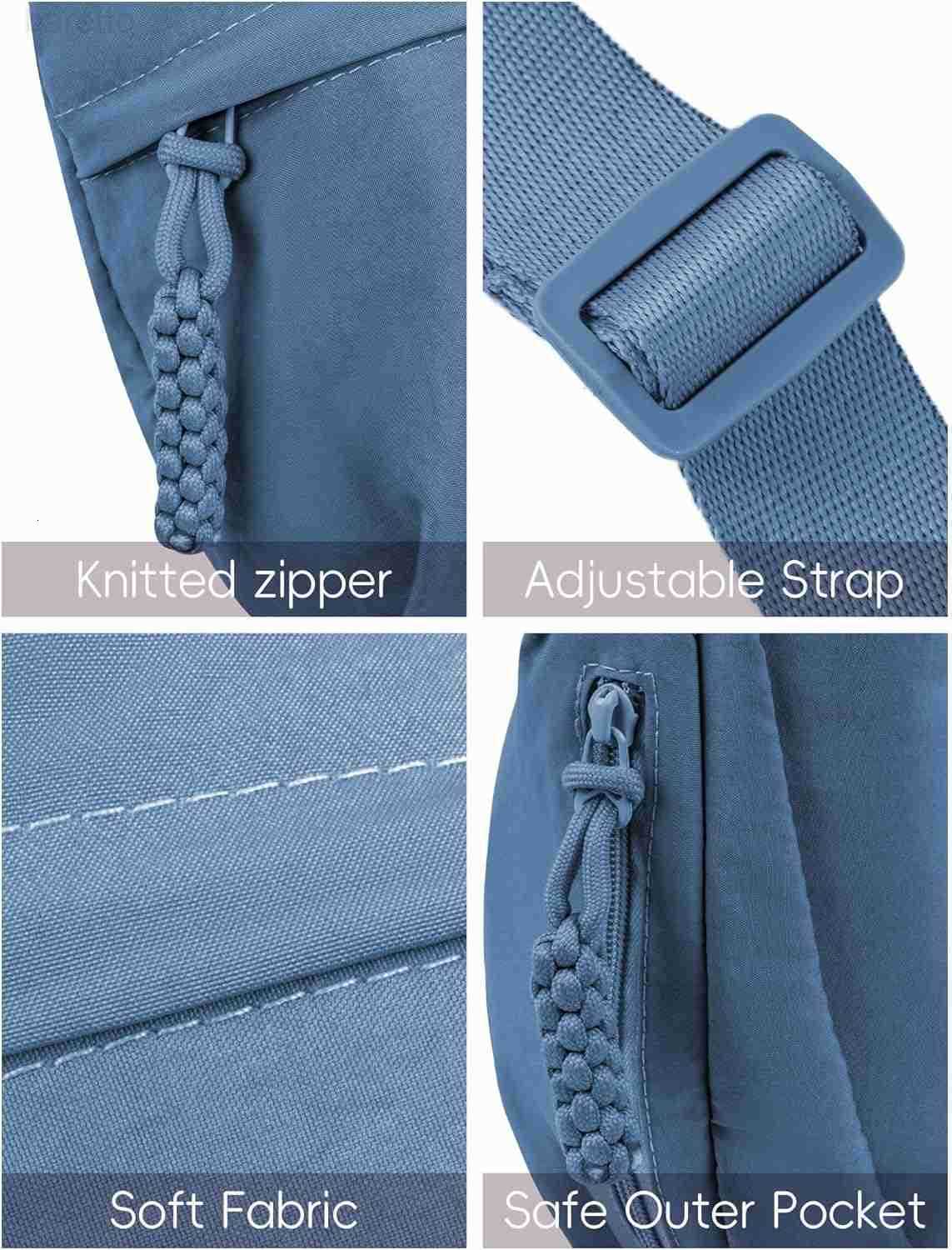 Lightweight Nylon Hobo Bag for Women Men Small Shoulder Bag Crescent Crossbody Bag with Adjustable Strap Casual Bag M250903