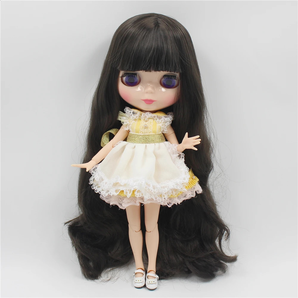ICY DBS Blyth doll deep brown hair natural skin joint body 16 30cm girls gift toy anime 250903