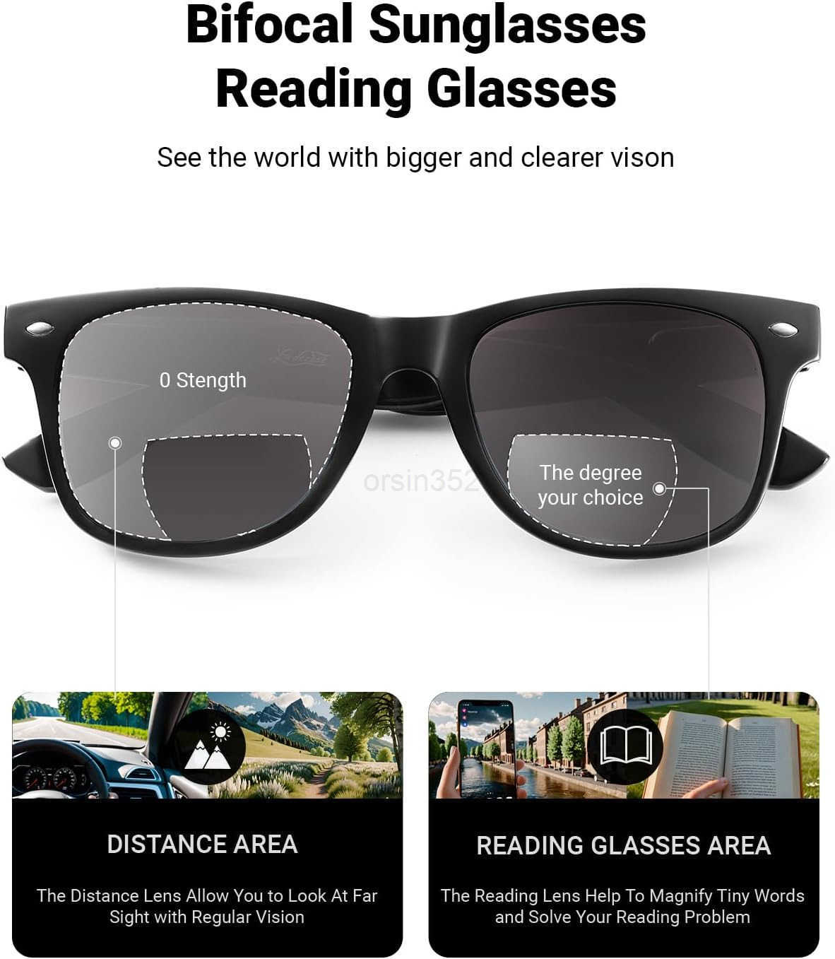 3 Pack Bifocal Reading Sunglasses for Women UV400 Sun Readers Glasses Spring Hinge Outdoor SunglassesW250903