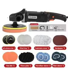 1400W High Power Car Polisher 8 Gears Auto Beauty Electric Polishing Waxing Machine Portable Car Detailing Scratch Repair Tools