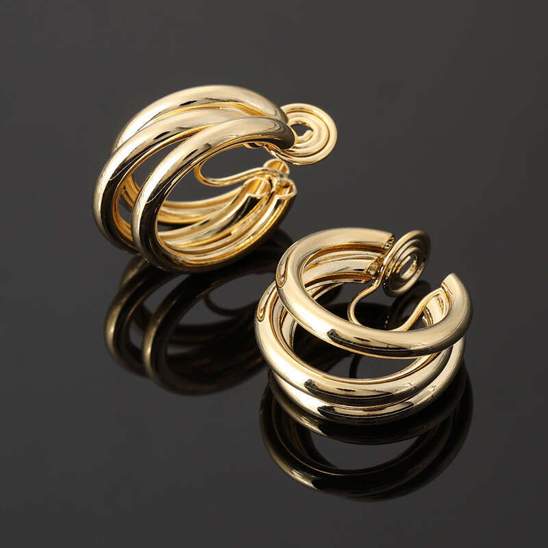 Multi - layer Hoop Gold Earrings: Create Retro Fashion Sense H260202