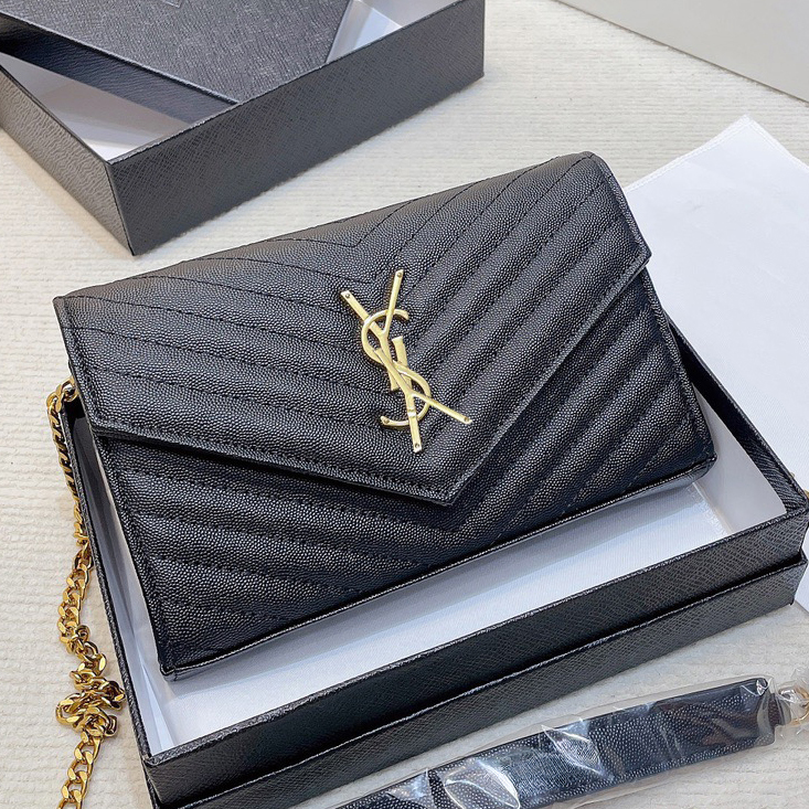 Designer Bag With Box Shoulder Bag Elegant Crossbody Bag Envelope Purse Wallet Crossbody Metal Chain Classic Casual Style Leather Popular Style High Quality 10A 02