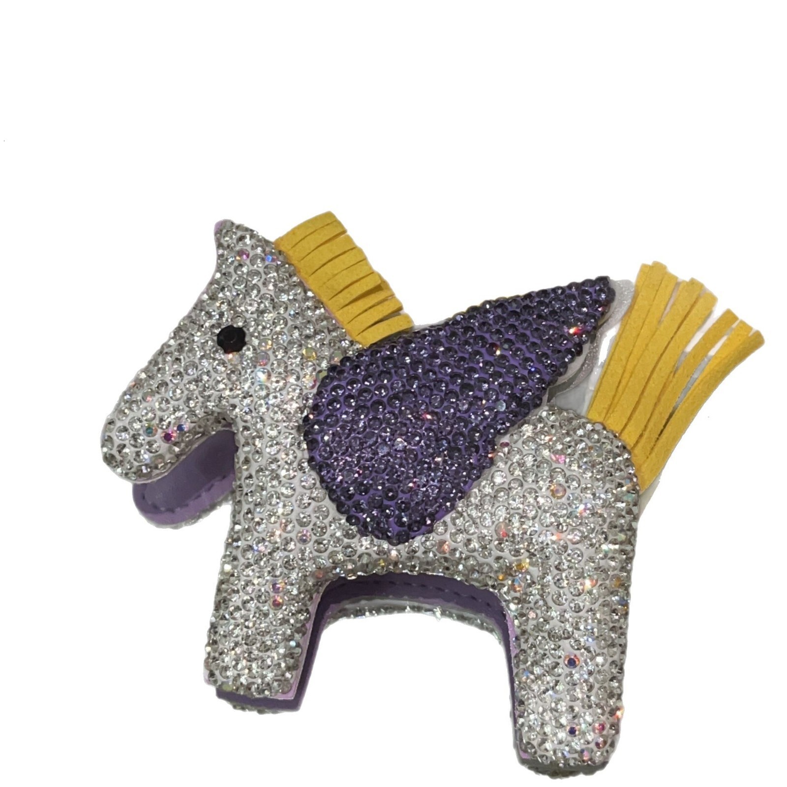 Rhinestone Little Pegasus Leather Pony Bag Pendant Angel Horse Keychain Creative Accessory