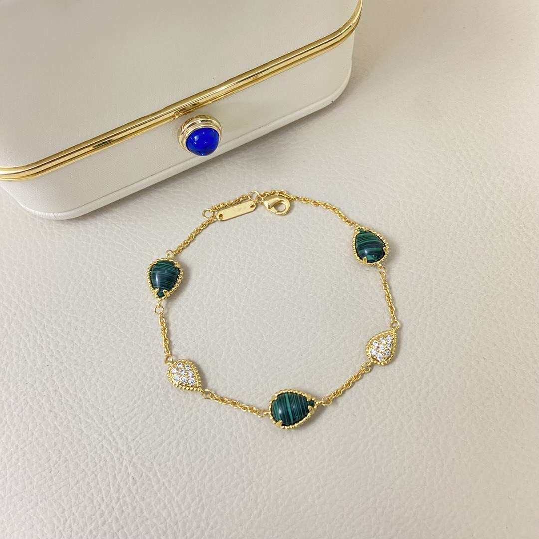 luxury bracelet designer bracelet women jewelry 18K Gold Plated Stainless Steel White Green Red bracelet designer jewelry bracelets bracelet luxe braclet