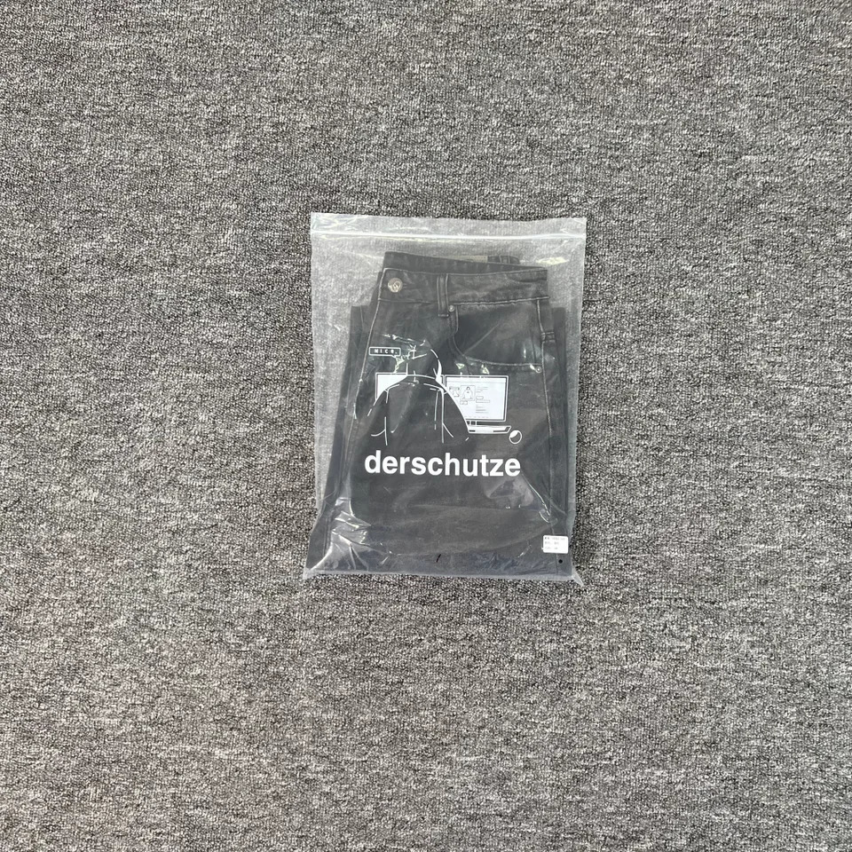 Derschutze Embroidery high quality Denim Pants Vintage men Women Baggy Straight Wide Leg Jeans streetwear 250823Z