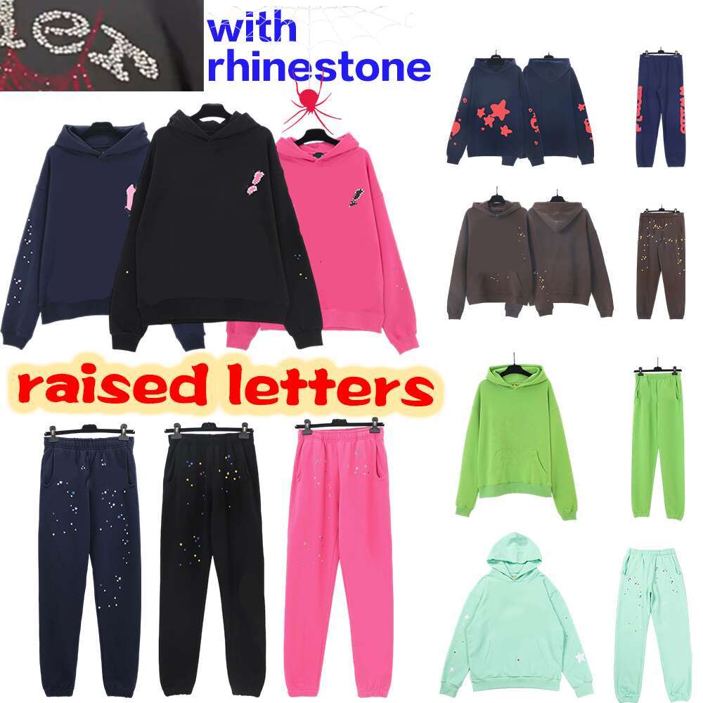 spideres hoodies designer hoody Web Hoodie rhinestone mens Streetwear hoodies pants High Street Fashion Young Thug hoodie 5A Urban Wear Hoodie Y2k sweatshirts
