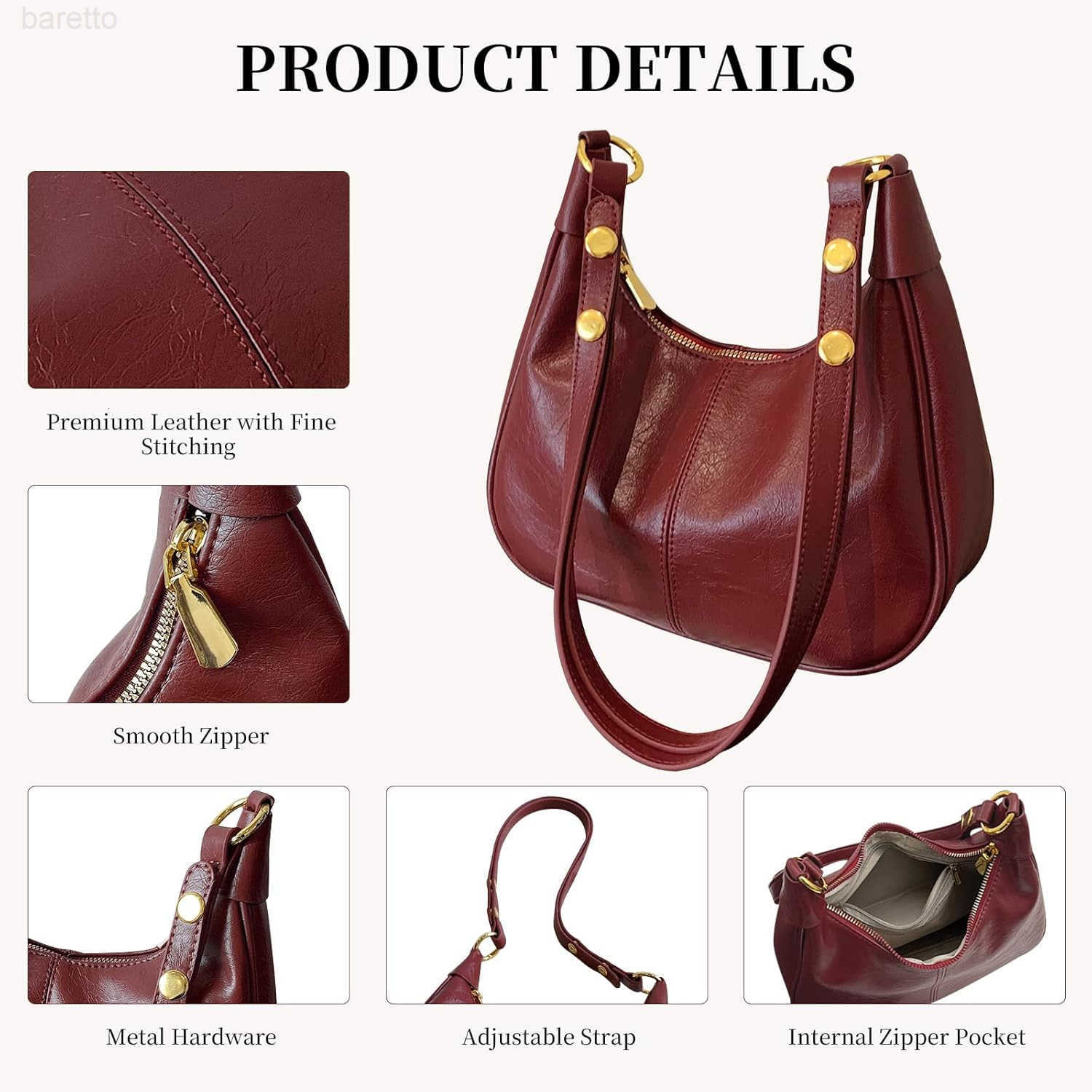 Shoulder Bag for Women Trendy Y2K Purse Handbag Top Handle Small Punk Purse Hobo Underarm Clutch Bag M250903