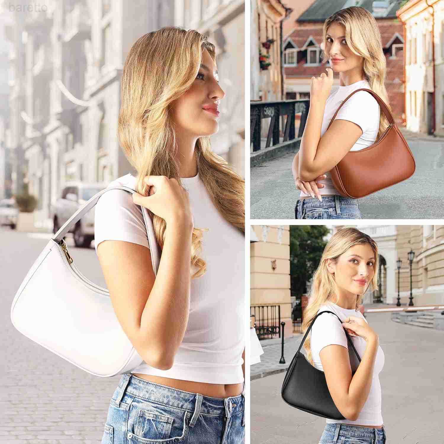 Womens Shoulder Bags Small Hobo Tote Elegant Clutch Purse with Zipper Closure M250903