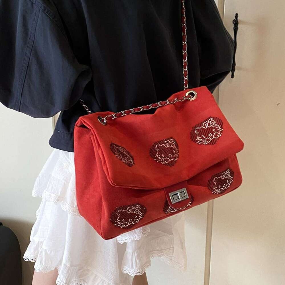 DHpet_wholesale 2025 Women's Matte Messenger Bag - Large Capacity Crossbody Purse with Chain Strap, College Student Commute Bag for Daily Use