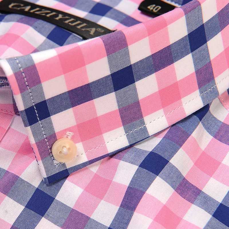 Summer Short Sleeve Plaid Shirts Cotton Button Down Mens Formal Dress Shirt Classic Design Smart Casual Checkered Shirt X250903