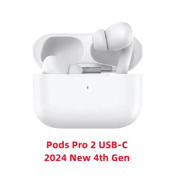 2024 New 4Th Gen Pro 2 With ANC USB C TWS Wireless Bluetooth Earphones Pods Pro6 Earbuds Earphone Handfree Headset Usb-C Charging Port Iphone Headphon