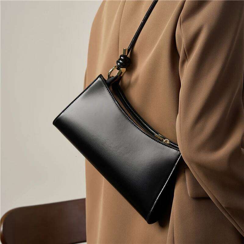 Toptrends Smooth Genuine Leather Underarm Shoulder Bags For Women 2025 Designer Evening Party Purses Cute Ladies Handbags