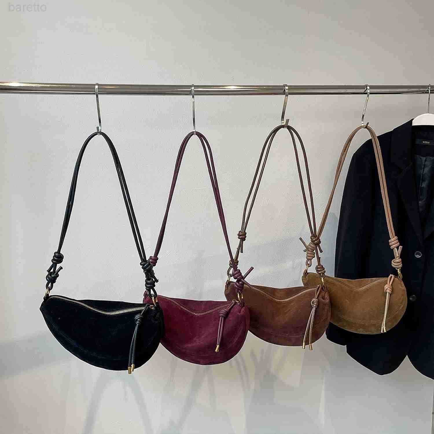 Bags for Women Suede Purses Crescent Bag Crossbody Shoulder Bag Trendy Tote Handbags M250903