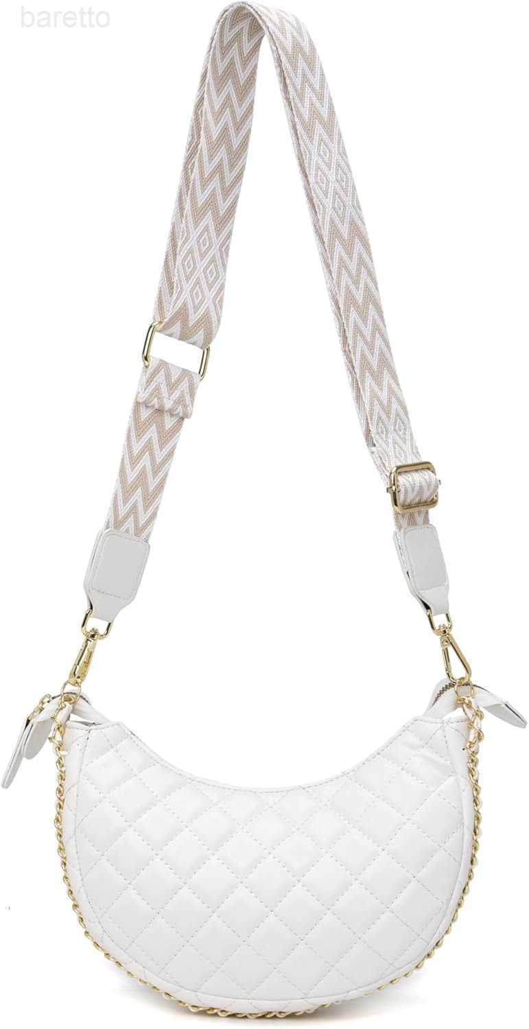 Leather Crossbody Hobo Bag for Women Lightweight Crescent Travel Sling Shoulder Bag with Removable Strap M250903