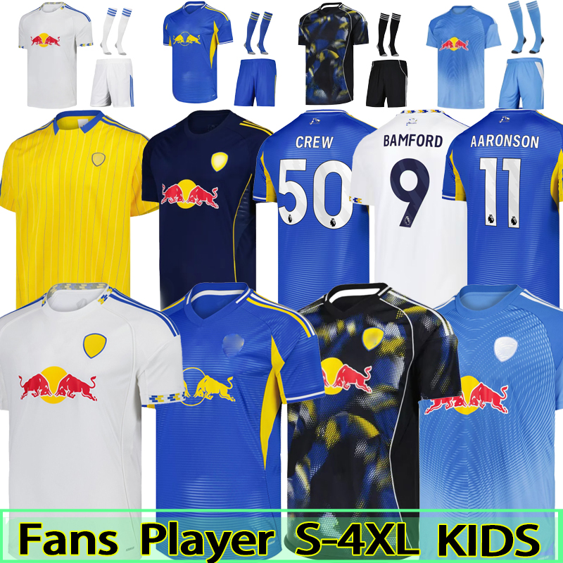 25 26 Leeds Unitedd fans player AMPADU Llorente leeds football shirt Soccer Jerseys STRUIJK RODON ROTHWELL BAMFORD PIROE AARONSON MATEO JOSEPH Uniforms Men Kids 4XL