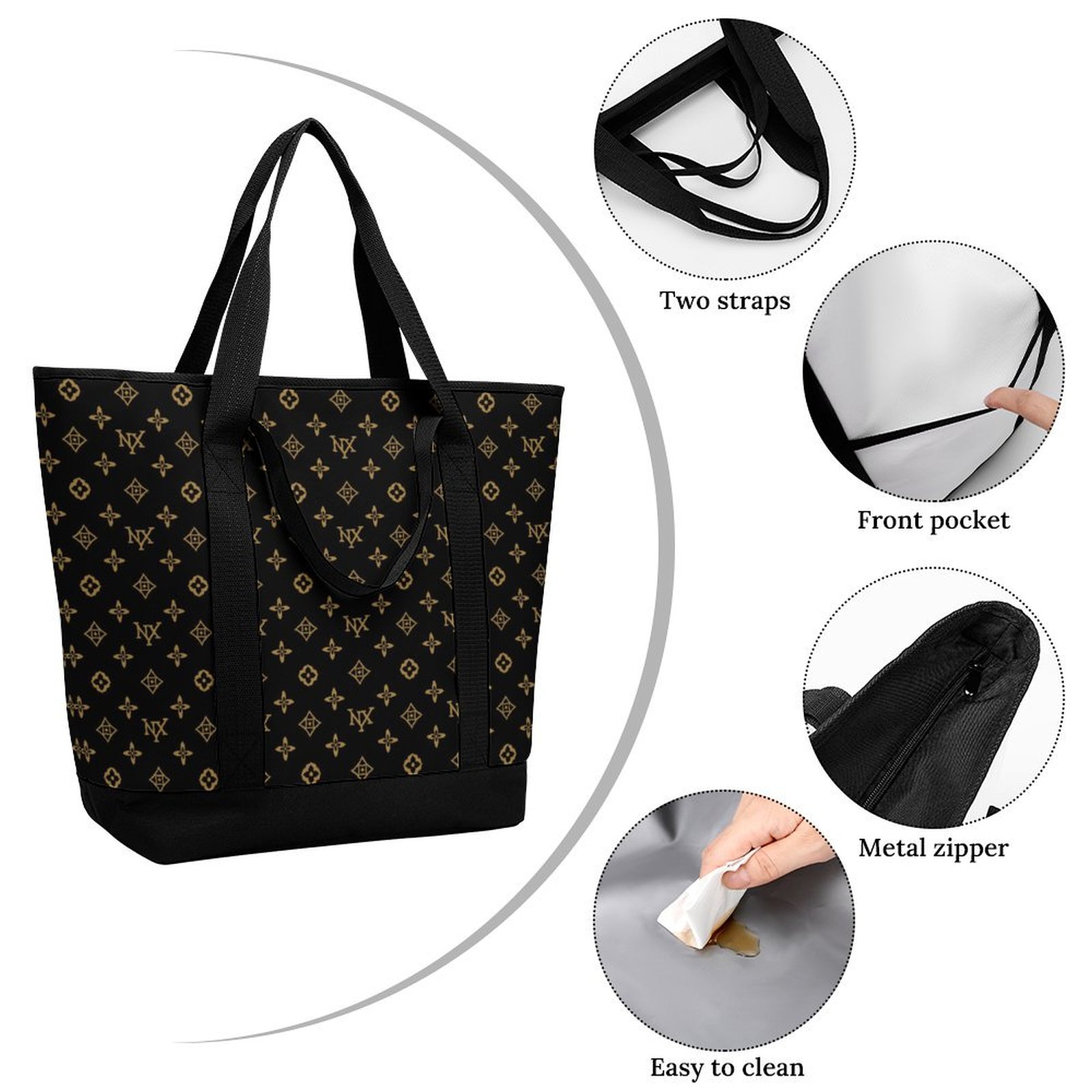 NXY Evening Bags Designer Tote Bags for Women Handbags Capacity Shopping Bags Travel Crossbody Shoulder Purses Large capacity insulated shopping bag X