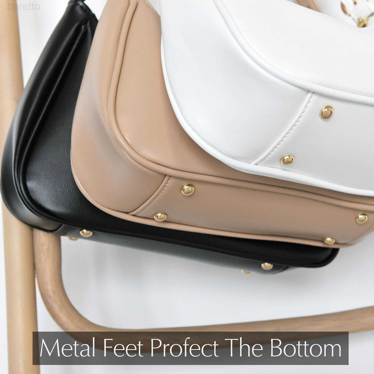 Womens Crescent Shoulder Bag Vegan Leather Chain Cross body bag Convertible Handbag M250904