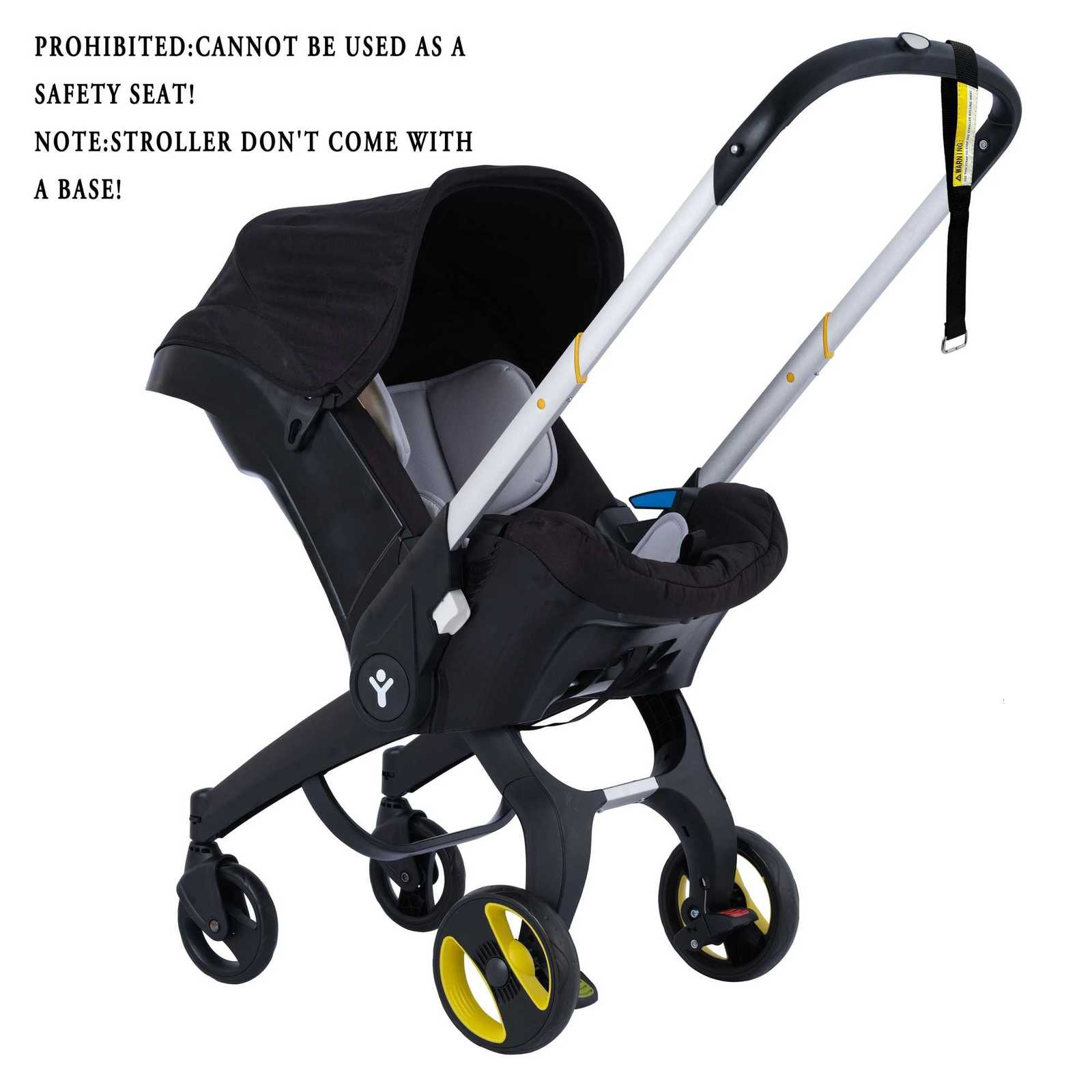 Baby stroller portable and foldable metal frame adjustable sunshade roof twoway station wagon Z250903