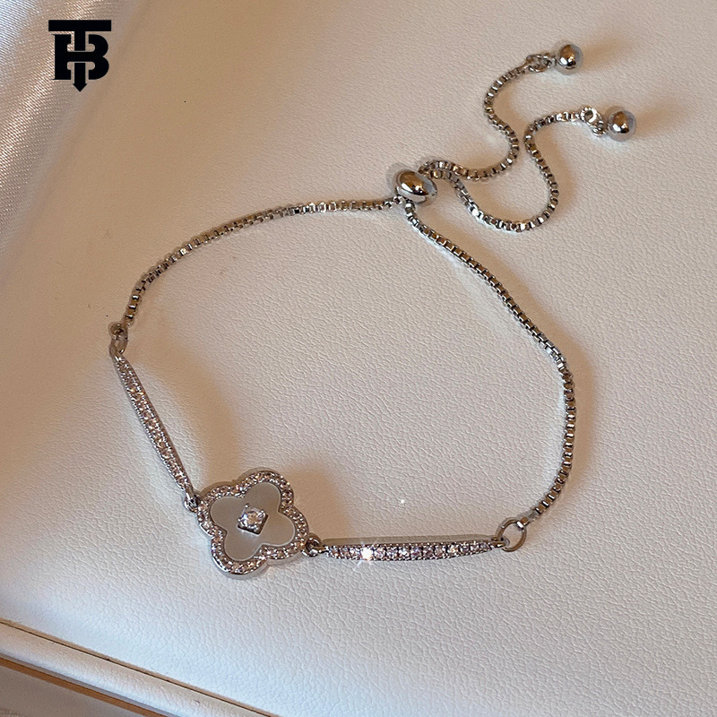 TB BHULAMTE Designer Lady's Genuine Gold-plated Zircon Bracelet French Style Light Luxury High-end Fashion Exquisite Temperament Versatile Jewelr