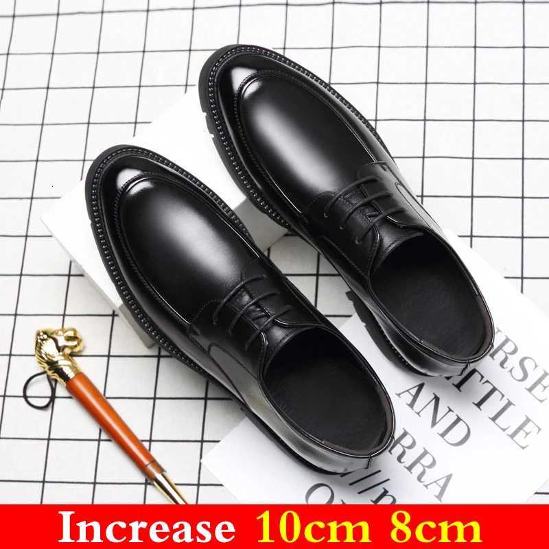 2025 Genuine Leather Sneakers Men Elevator Shoes Platform H 8cm 10cm Height Increase Heightening Shoes Man Dress Shoes Y250903