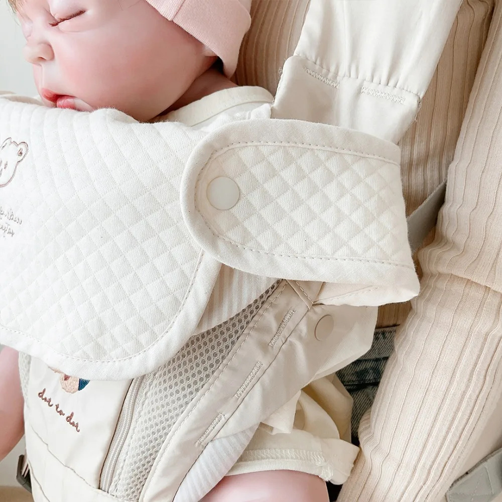 3Pcsset Waterproof Baby Bibs Muslin Saliva Towel Cotton Shoulder Pad Bite Cushion Accessories Girl Burp Cloth 250903