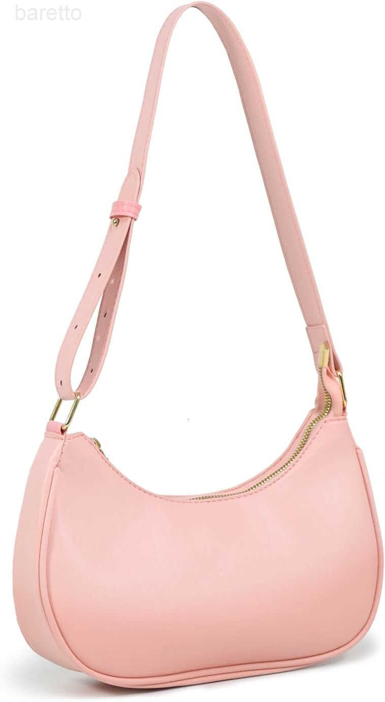 Shoulder Bag for Women Cute Hobo Tote Handbag Crescent Bag PU Leather Underarm Clutch Purse with Zipper Closure M250903
