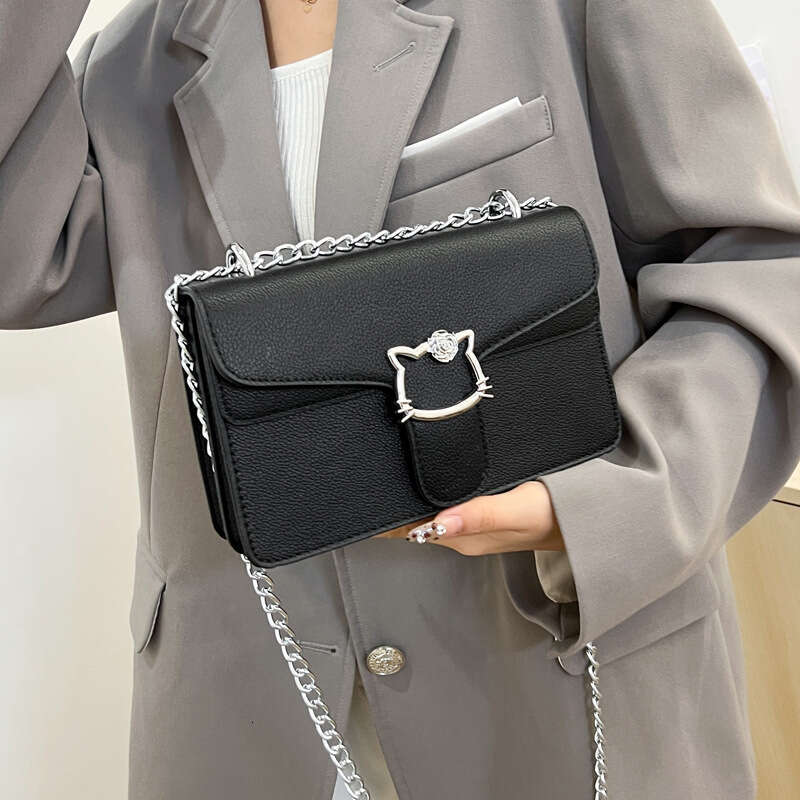 DHpet_wholesale Vintage Chain Square Bag - Retro Shoulder Purse with Gold/Silver Chains, Small Crossbody Bag for Women, Classic European Style