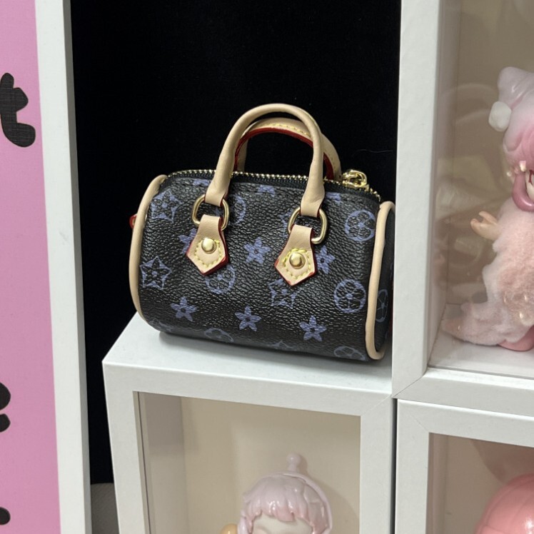 Mini Old Flower Pillow Coin Purse Earphone Keychain Live Streaming Same Style Pendant Car Key Bag