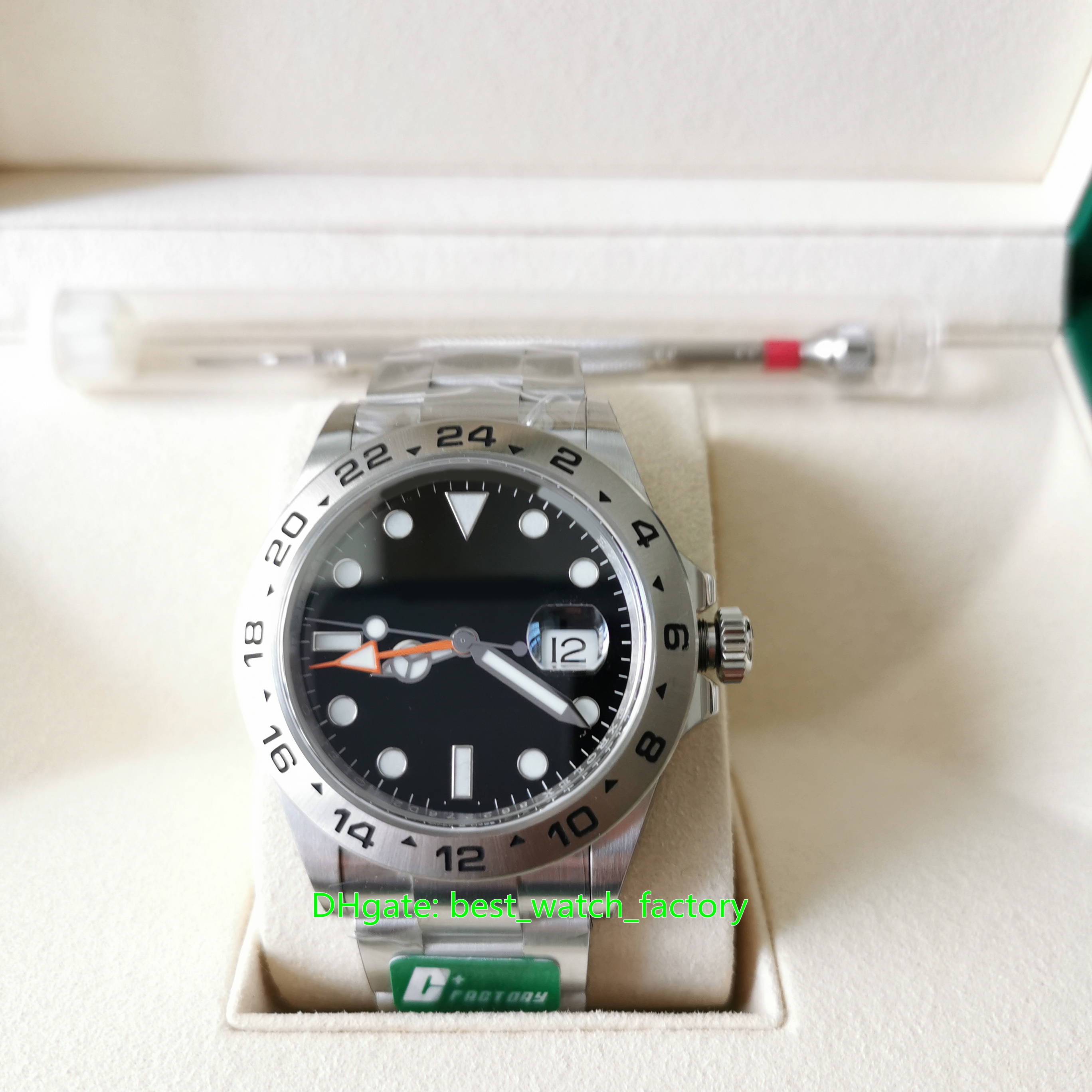 C+ Factory Mens Watch Super Quality 42mm 216570 GMT 904L Steel LumiNova Sapphire Watches Power Reserve CAL.3285 Movement Mechanical Automatic Men'