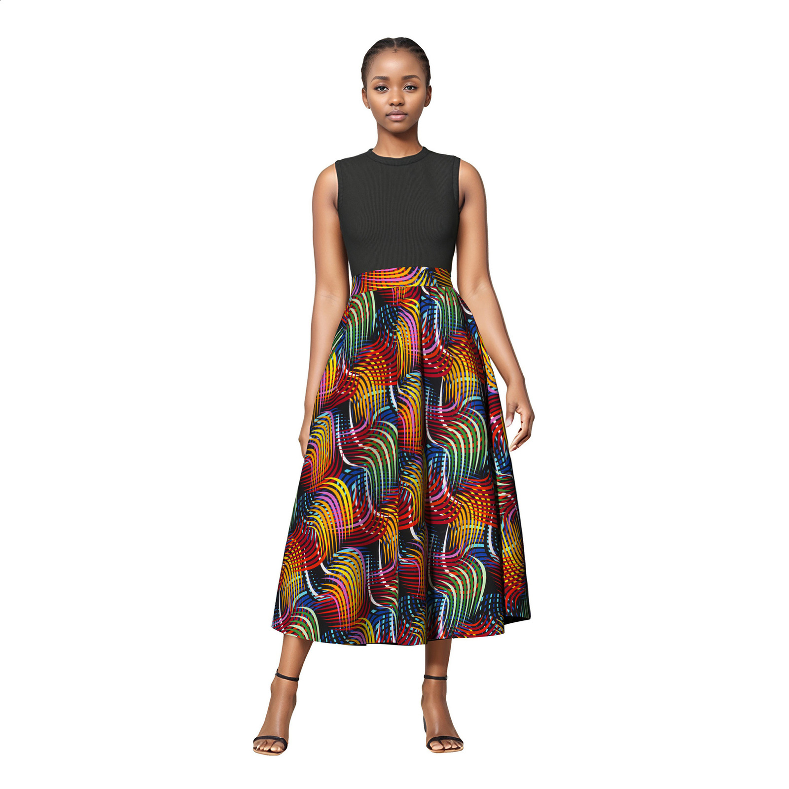 VODA Summer Retro Womens Floral Printed Bohemian Dress Set Short Sleeve Ruffle 2-piece Casual Top Long Skirt Set 250109