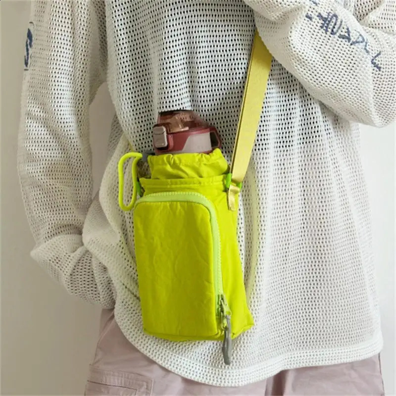 Nylon Crossbody Shoulder Water Bottle Bag Mobile Phone Bag Waterproof Yoga Bag Running Sports Outdoor Portable Bag 250903