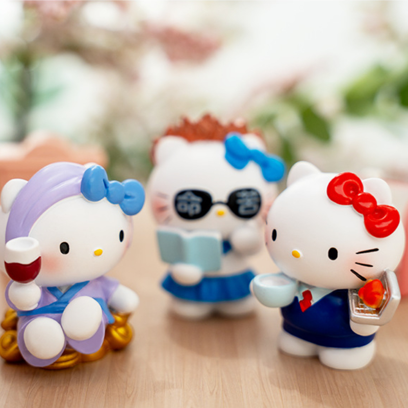 MINISO Hello Kitty Spirit Runaway Blind Box Funny Ornament Children's Tide Play Girls Gift High Quality Resin Figure