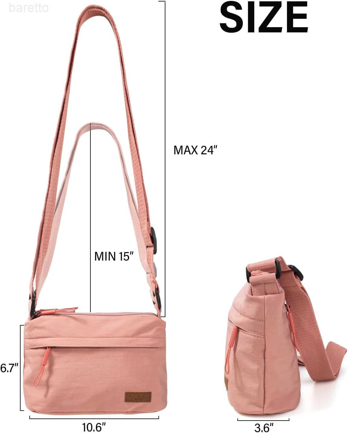 Crossbody Sling Bag Canvas Purse Small Shoulder Handbag 5 Pocket Casual Travel Messenger Hobo Bag Phone Satchel Backpack M250903