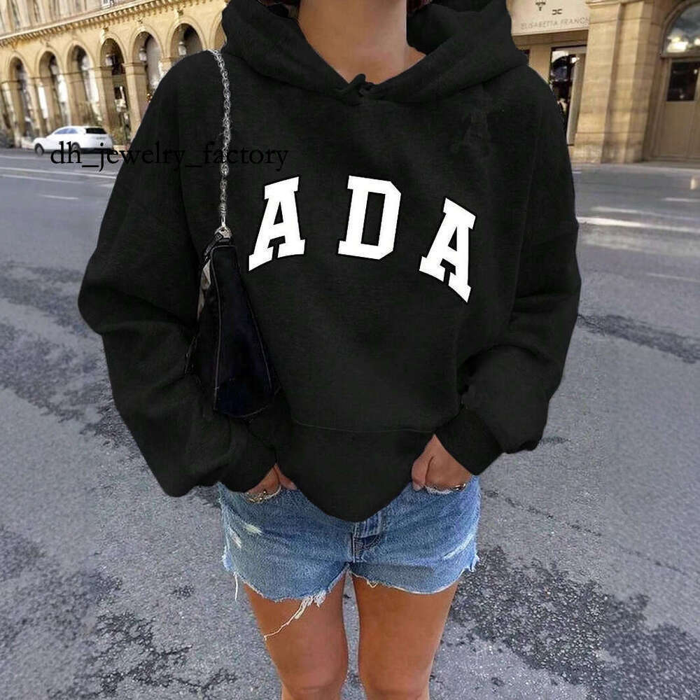 ADA sweatshirts Women's Plus Size oversized women and men cotton loose hoodies letters fashion lady sweaters 680 7f9