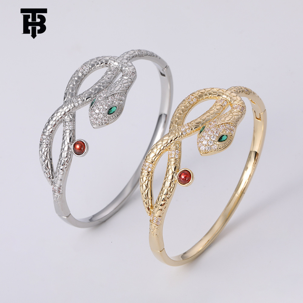 TB BHULAMTE Designer Women's Bracelet Zircon Snake Bracelet Personalized And Fashionable Luxury Jewelry Snake-patterned Diamond Bag Bracelet