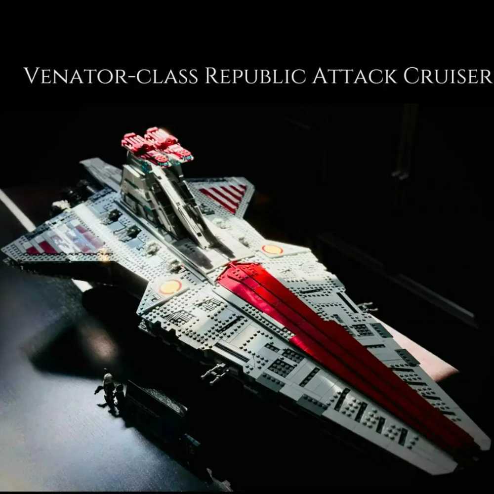 In Stock UCS Biggest Venator Class Republic Attacks Cruiser Building Set Blocks Bricks Construction Toys For Adult Birthday GiftXJ250903