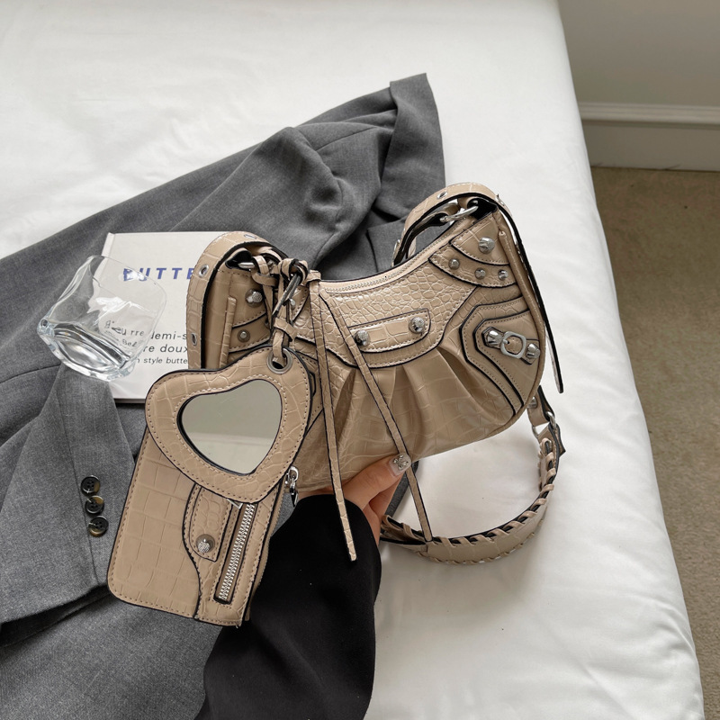 autumn new niche atmosphere design fashionable style light luxury mother bag women s new fashionable motorcycle crossbody bag designer shoulder bag