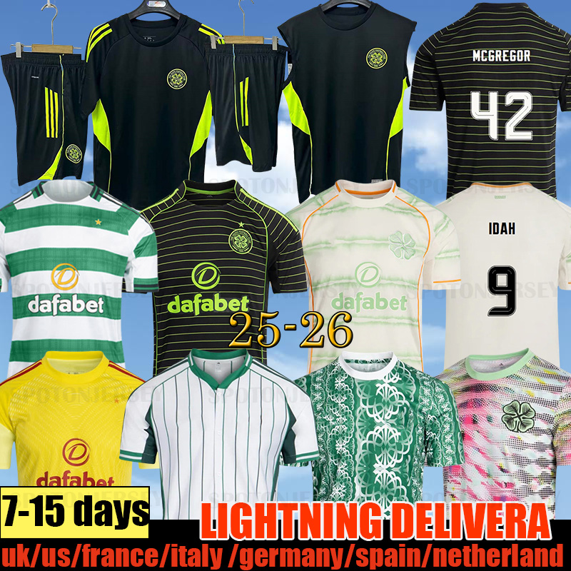 3XL 4XL Celts 25 26 celticfc soccer jerseys 2025 2026 celts IDAH KYOGO MCGREGOR football shirts men kids sets kit celticfootball jerseys