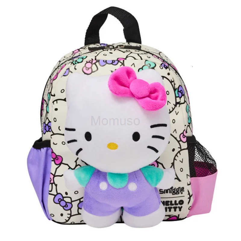 Sanrio Hello Kitty Elementary School Backpack Reduce Burden Ultra Light Backpack Child Stationery Pen Box Lunch Bag Girl Gift L250930