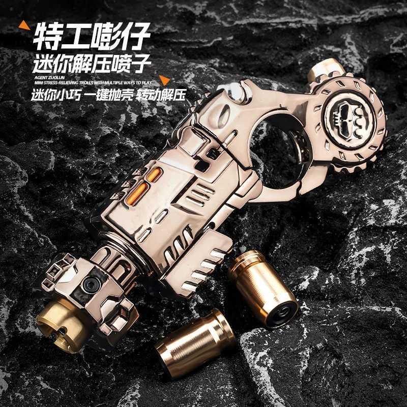 EDC Metal Multi Playability Ratchet Flip Antistress Toy Gun Ejection Shell Stress Relief Fidget Spinner Fidgeting Toys Gifts W250903