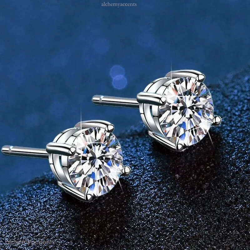 Plated gold for woman stylish man earring rock popular stud delicate unique moissanite earrings womens valentine's day gifts dd0129