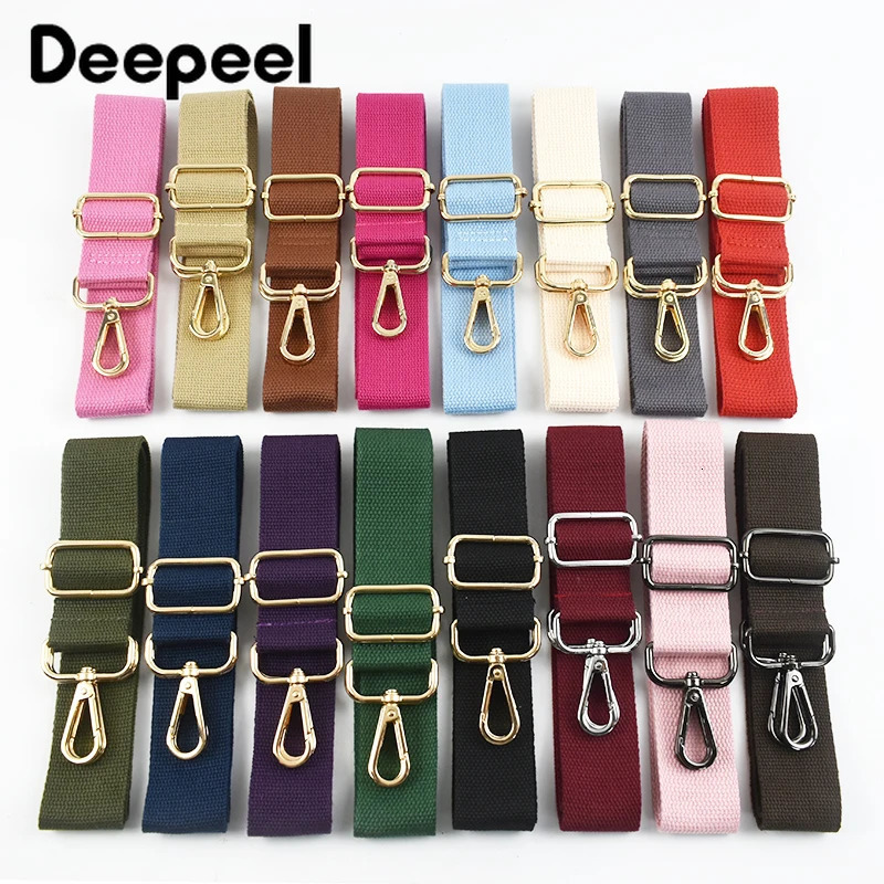1Pc Deepeel 38mm Wide Canvas Bag Strap 80140cm Adjustable Womens Handbag Replace Shoulder Straps Crossbody Bags Accessories 250903