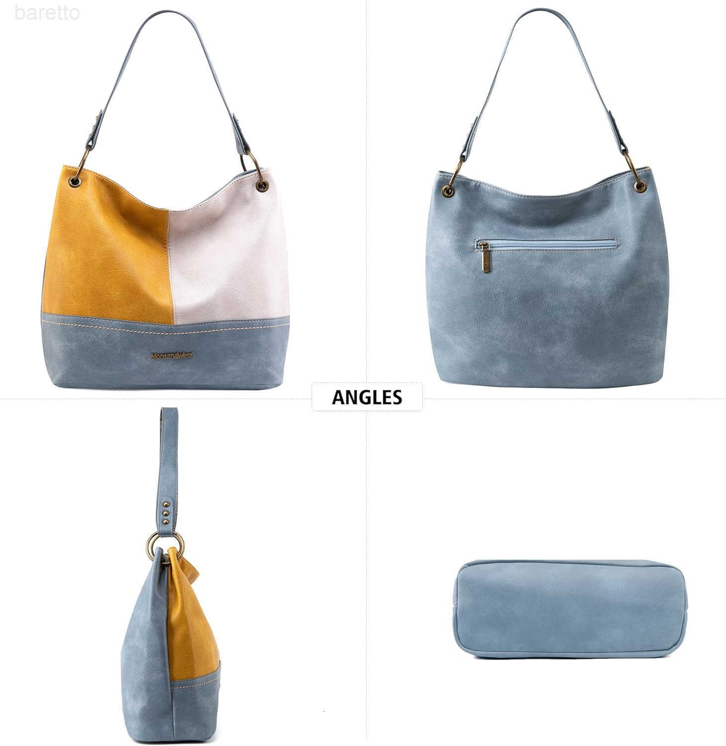 Purses for Women Hobo Shoulder Handbags with Zipper M250903