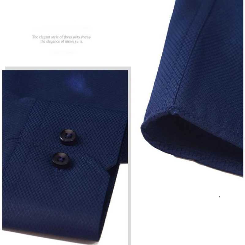 Cotton Checked Mens Formal Business Longsleeved Shirt Mens Poplin Extra Slim Fit Windsor Collar Single Cuff Shirt White S6XL X250903