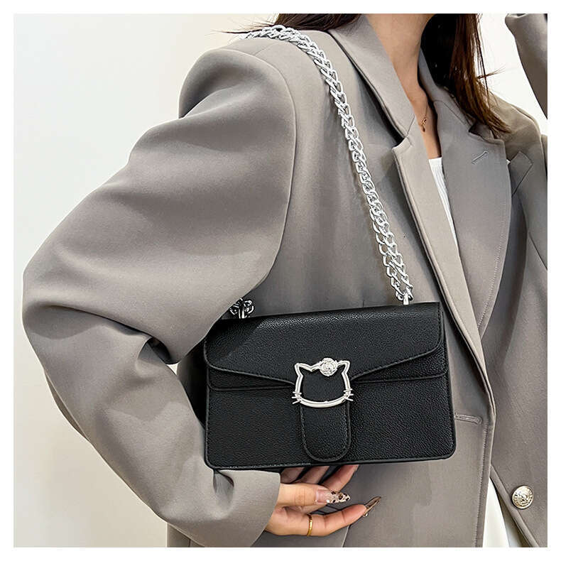 DHpet_wholesale Vintage Chain Square Bag - Retro Shoulder Purse with Gold/Silver Chains, Small Crossbody Bag for Women, Classic European Style