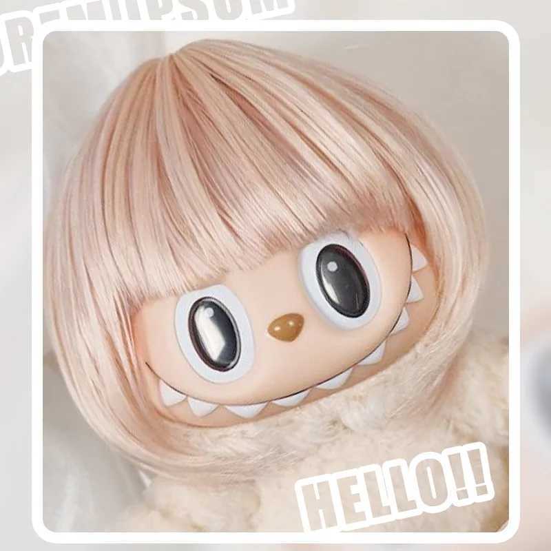 17cm Labubu Vinyl Doll Wig for Gen13 Cute EarLength Bob Hair Short Bobcut Headwear for Labubu Doll Charms Labubu AccessoriesXJ250903