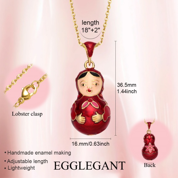 Necklace & pendant Cute doll with Easter elements Christmas adaptation pendant EL22-6