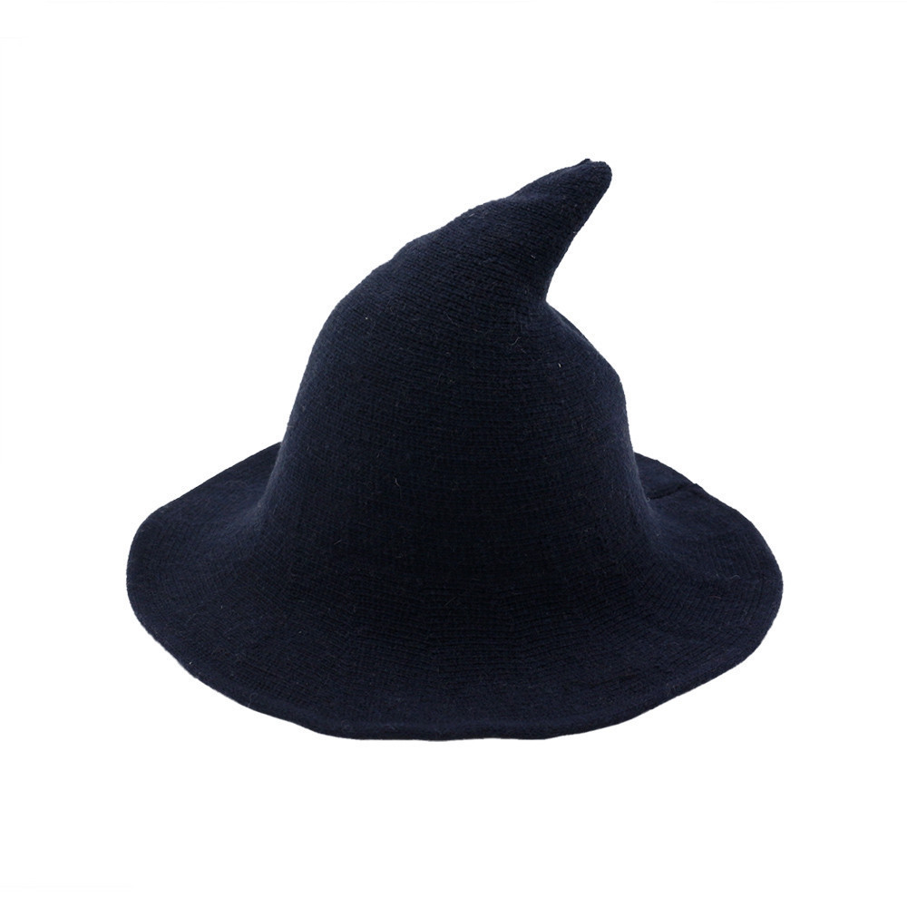 Halloween Witch Hat Women's Wide Brim Foldable Halloween Wool Hat Party Cosplay Costume Accessories