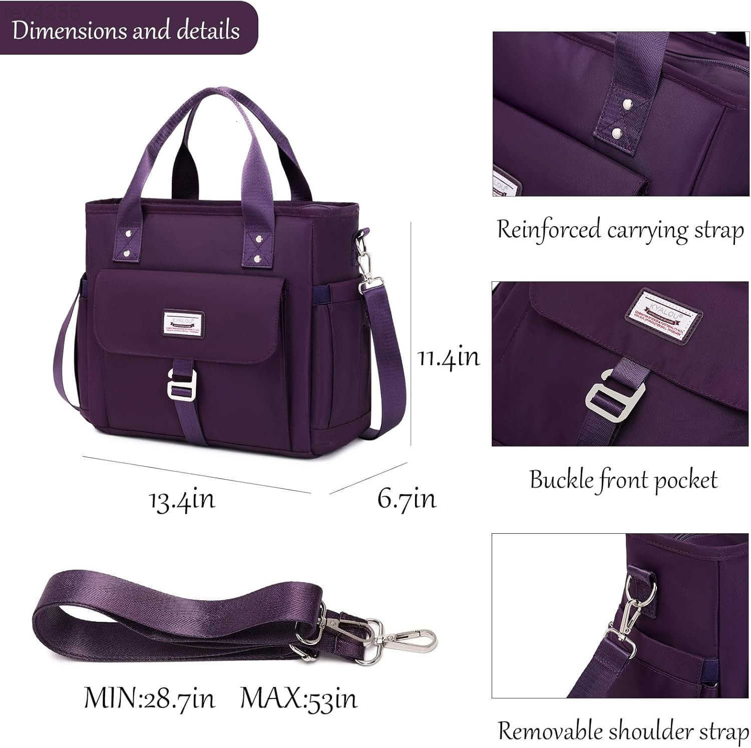 Medium Tote Purse Bag for Women Nurse Bag for Work Teacher Tote Bag Waterproof Nylon Crossbody HandbagW250903